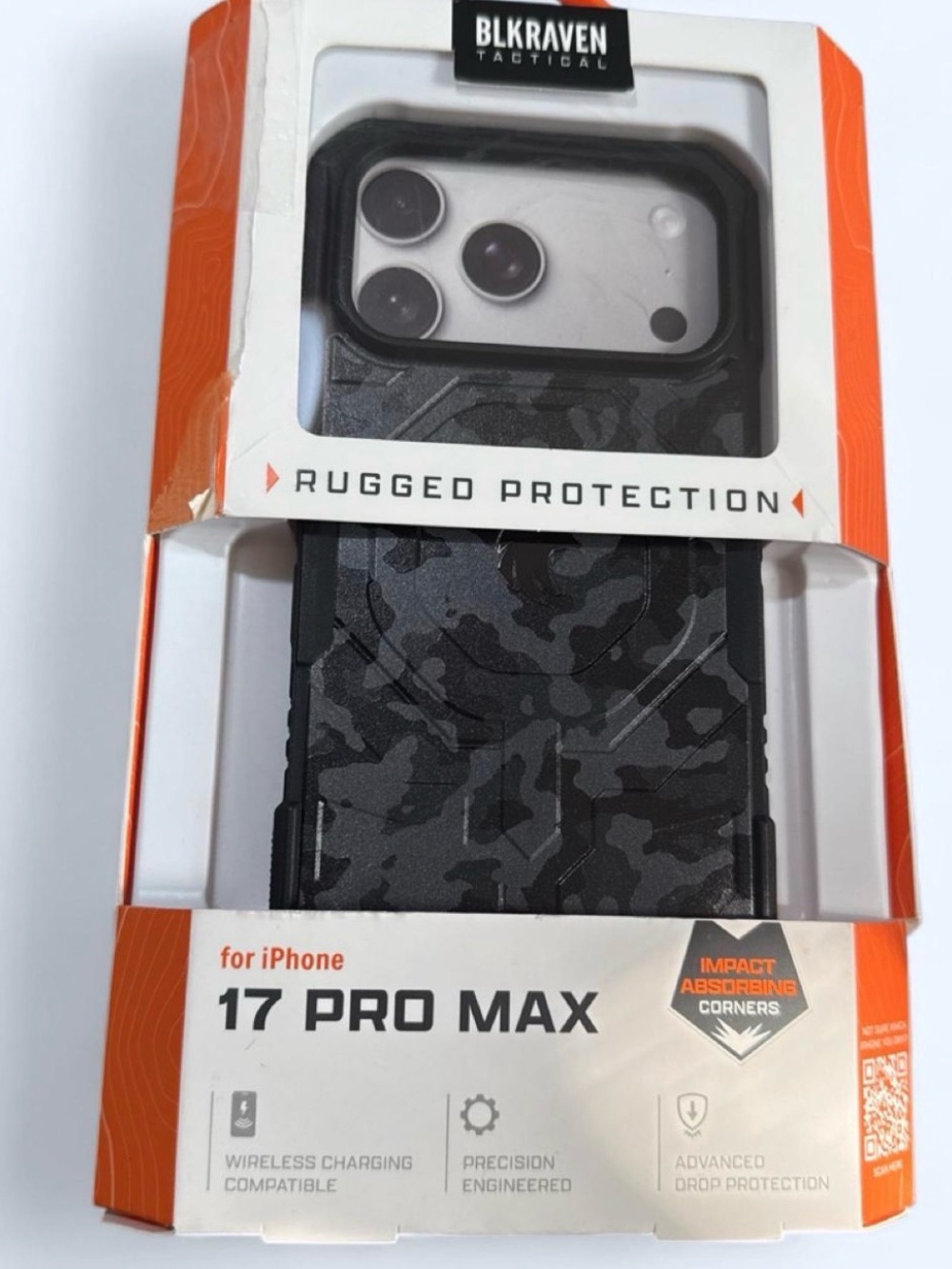 Rugged Camo Protection Case for iPhone 17 Pro Max - Black